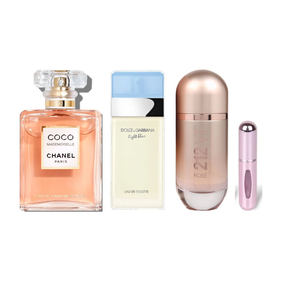 LIGHTBLUEDAMA+212ROSE+COCOCHANEL+PERFUME